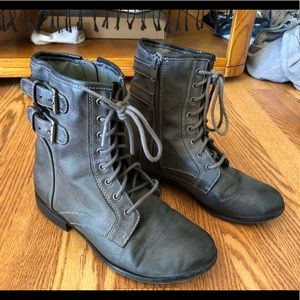 Dark gray boots